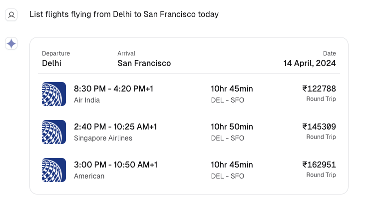 List Flights